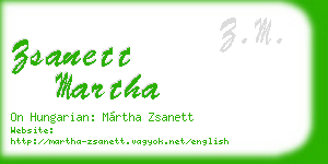 zsanett martha business card